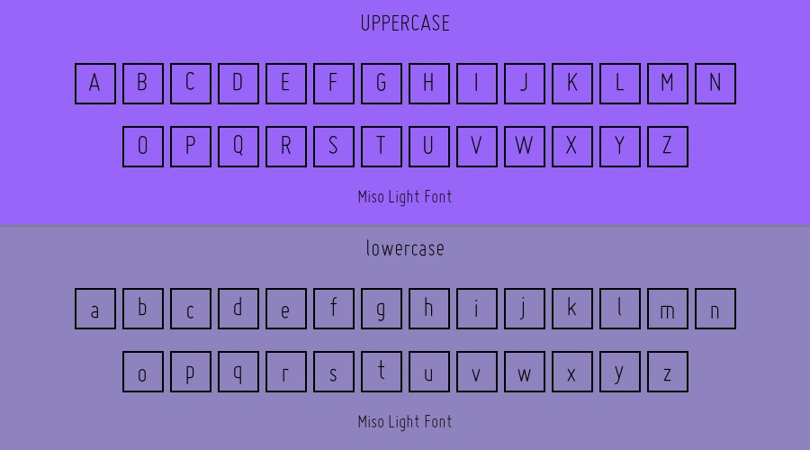 Miso Light Font Preview