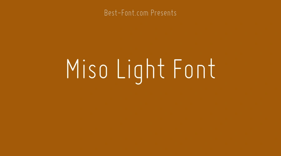 Miso Light Font