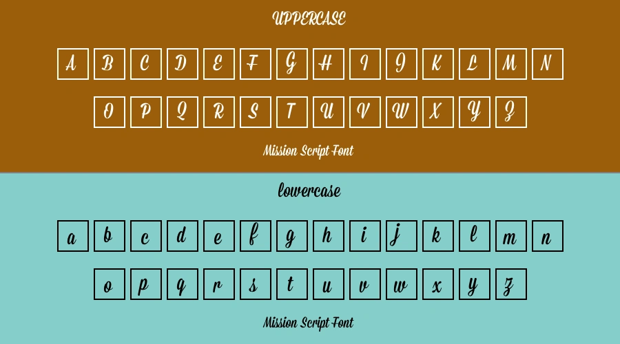 Mission Script Font Preview