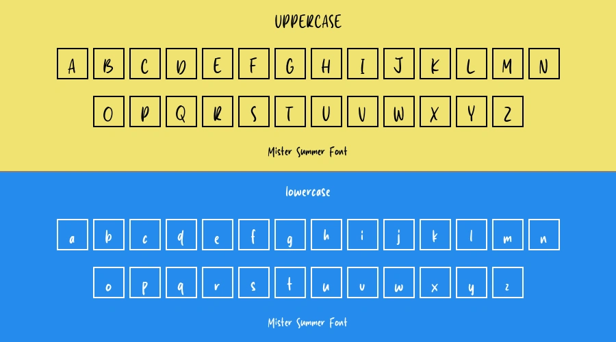 Mister Summer Font Preview