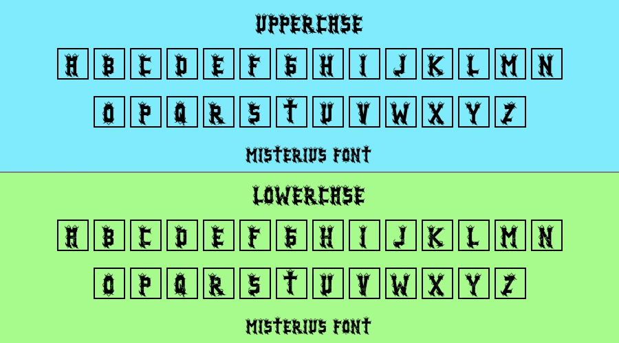 Misterius Font Preview