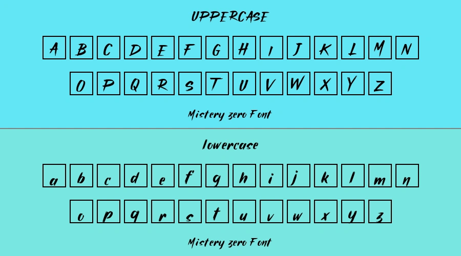 Mistery zero Font Preview