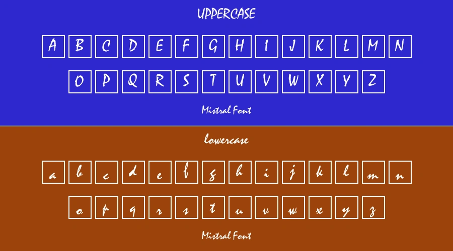 Mistral Font Preview