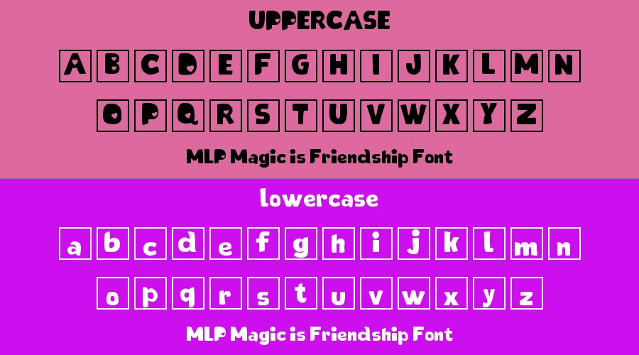 MLP Magic is Friendship Font Preview