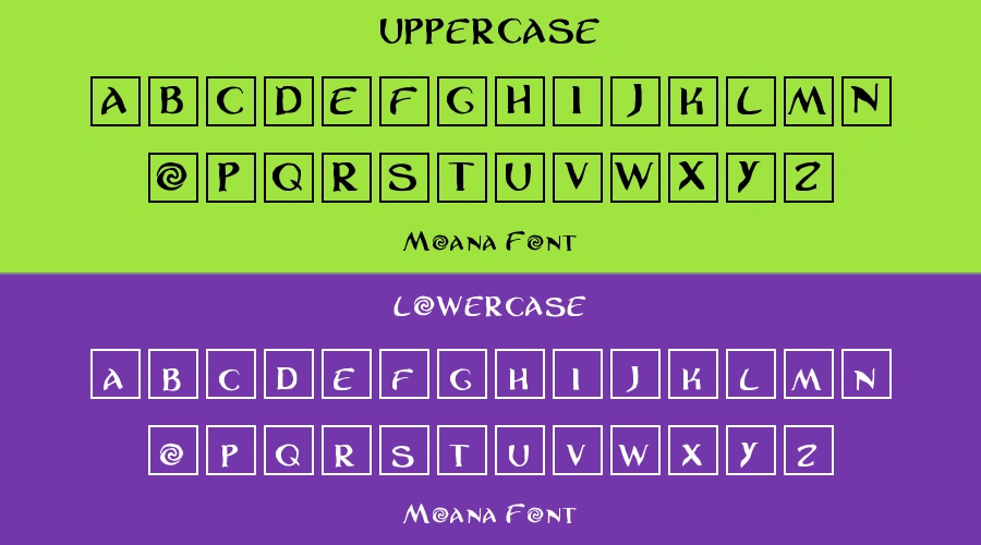Moana Font Preview