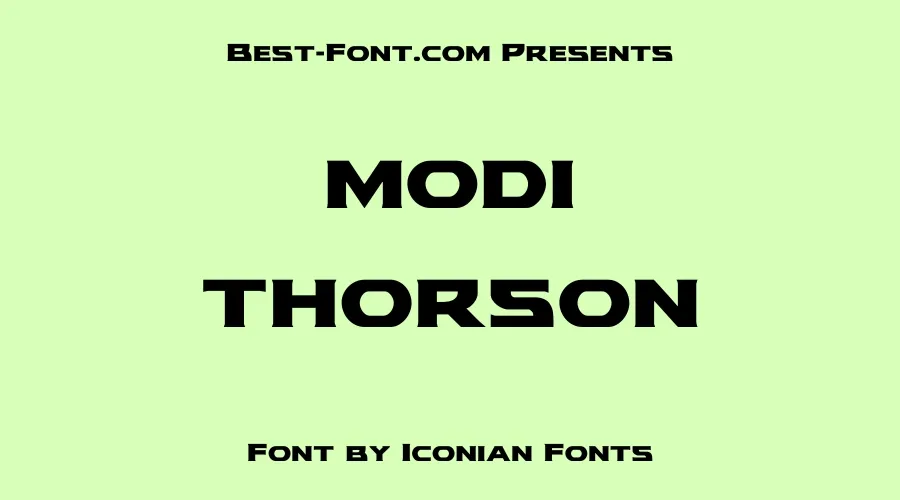 Modi Thorson Font