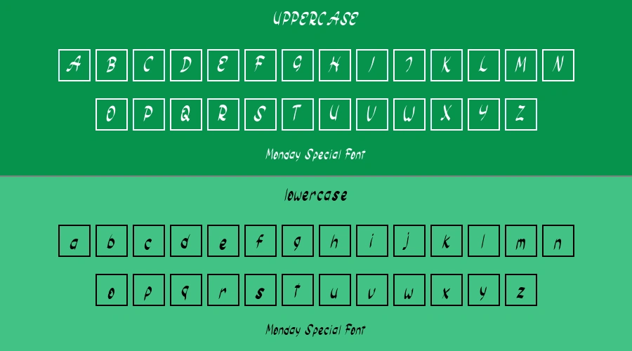Monday Special Font Preview