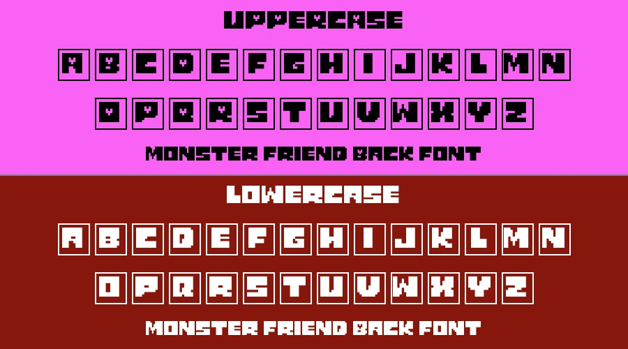 Monster Friend Back Font Preview