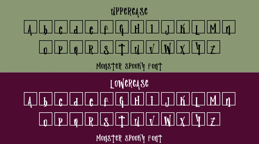 Monster Spooky Font Preview