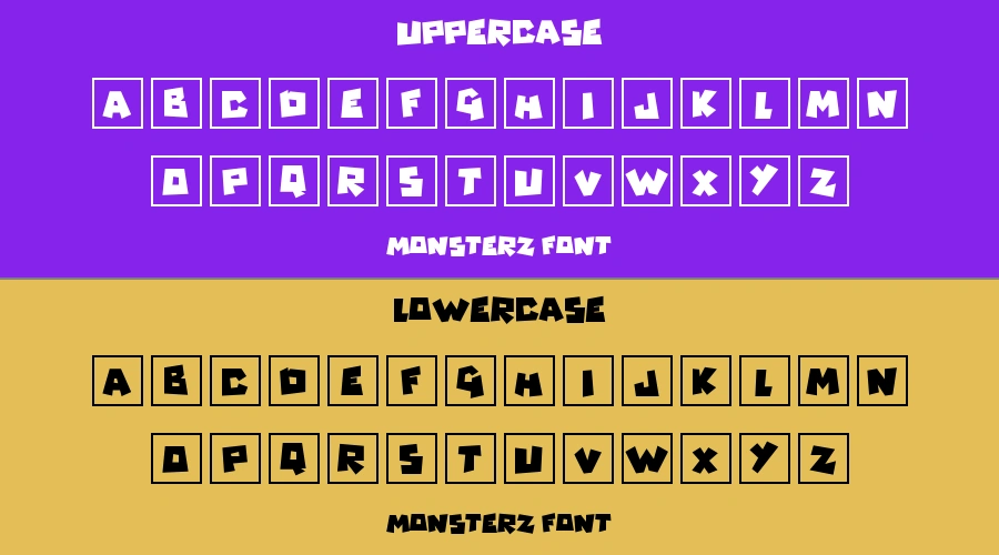 Monsterz Font Preview