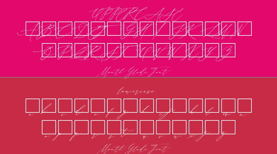 Month Glade Font Preview