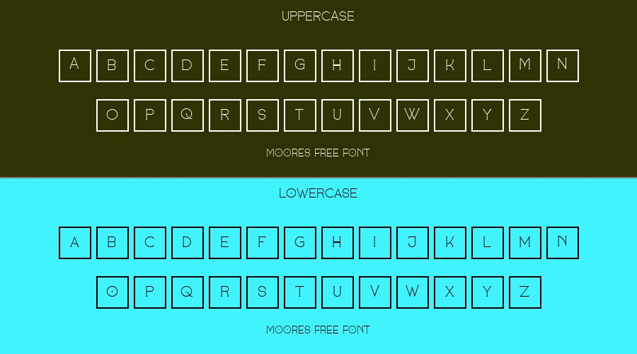 Moores Free Font Preview