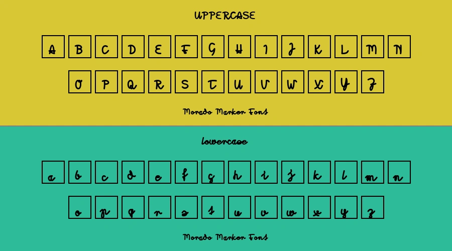 Morado Marker Font Preview