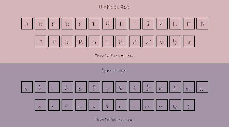 Morado Sharp Font Preview