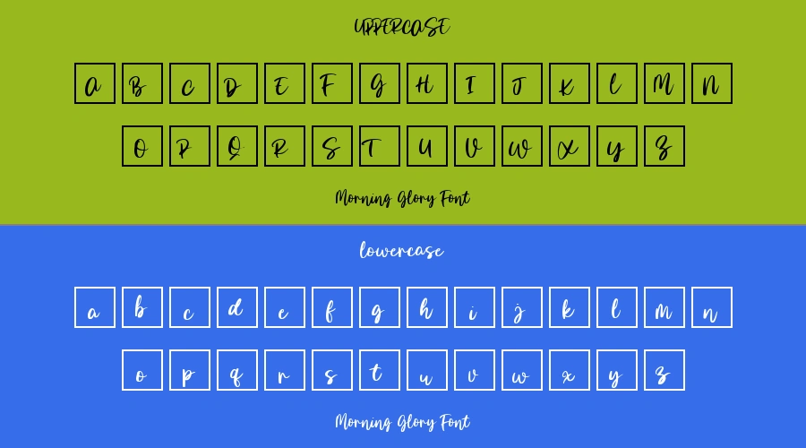 Morning Glory Font Preview