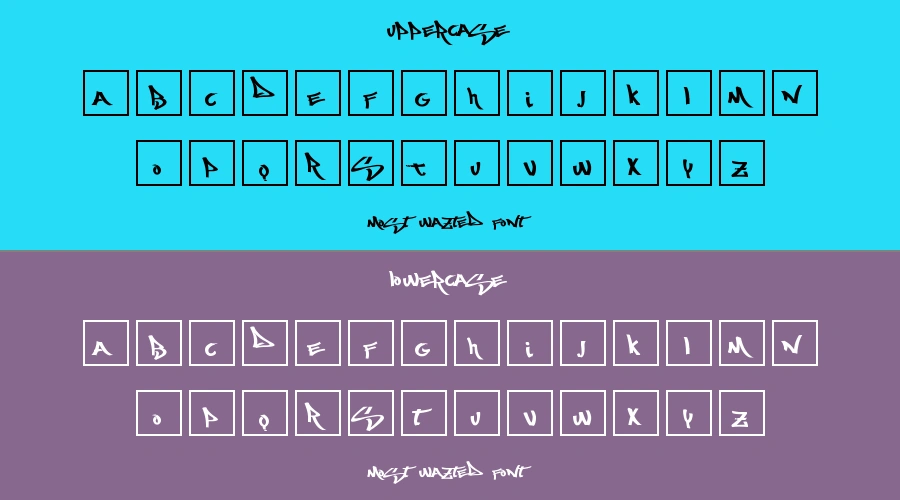 Most Wazted Font Preview