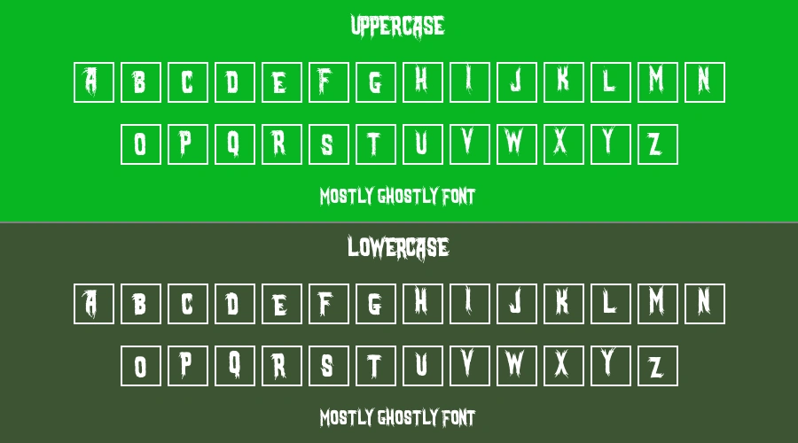 Mostly Ghostly Font Preview