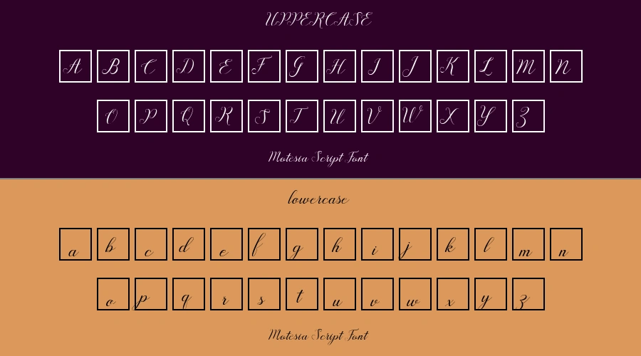 Motesia Script Font Preview