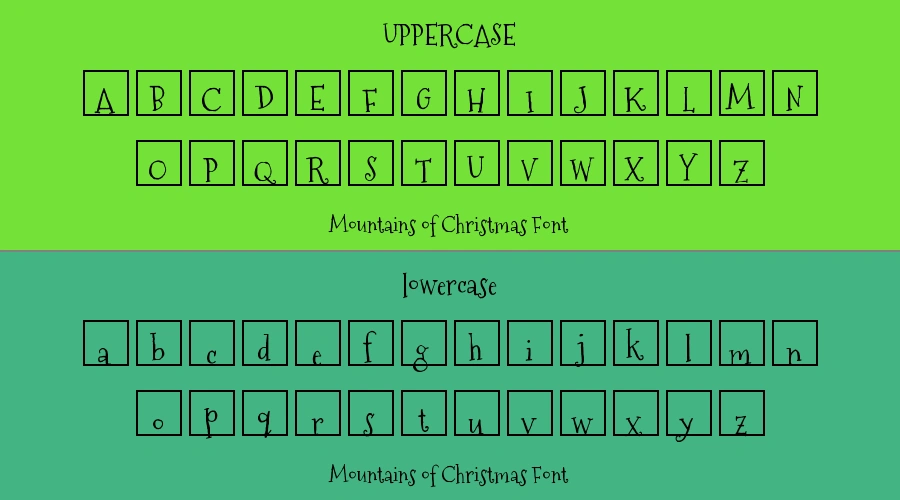 Mountains of Christmas Font Preview