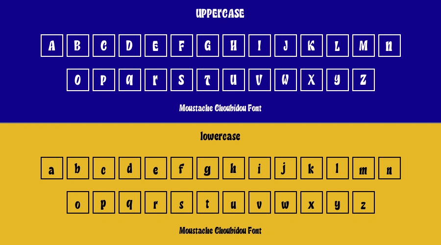 Moustache Choubidou Font Preview
