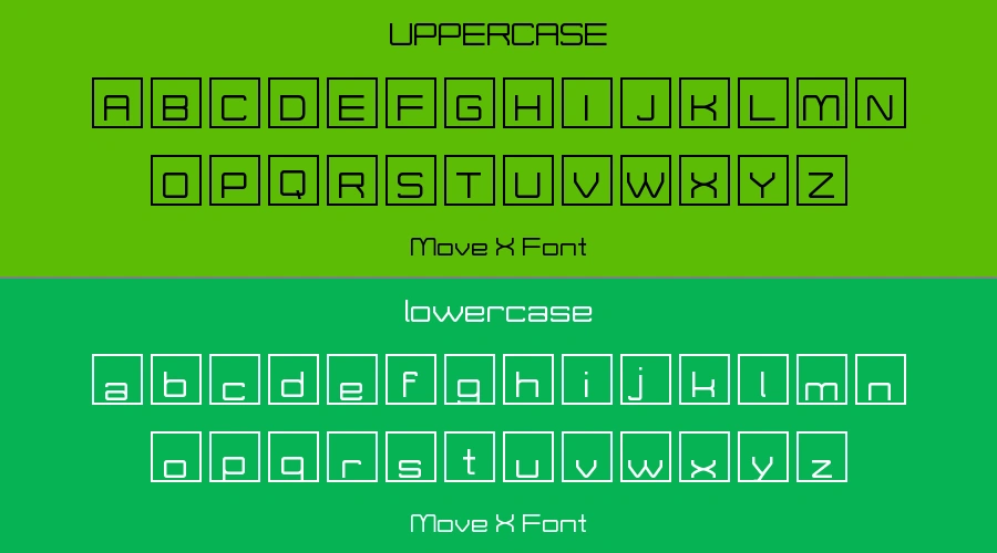 Move X Font Preview