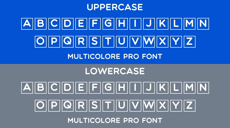 Multicolore Pro Font Preview