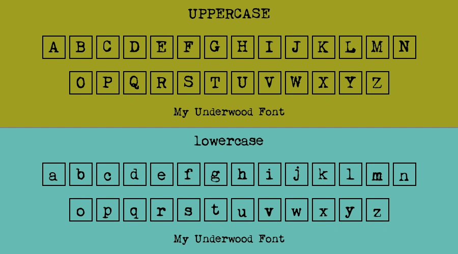 My Underwood Font Preview