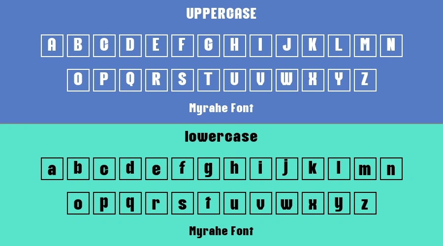 Myrahe Font Preview