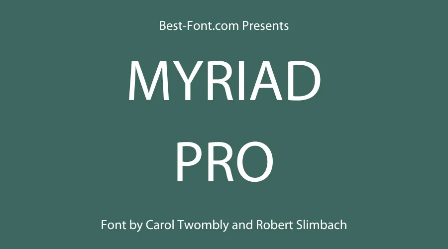 Myriad Pro Font