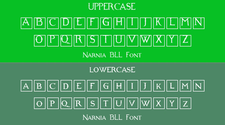 Narnia BLL Font Preview