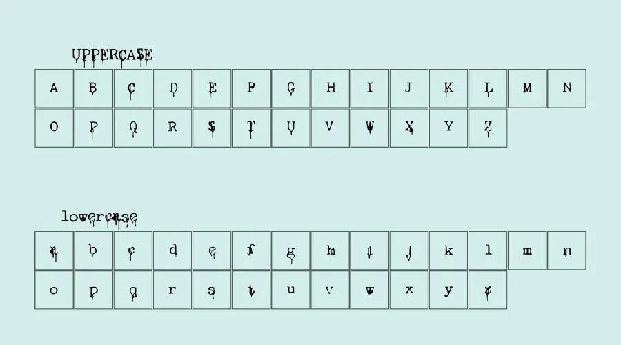 Nasal Drip Font Preview