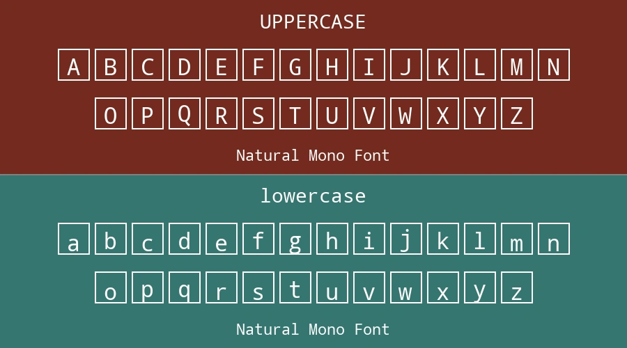 Natural Mono Font Preview