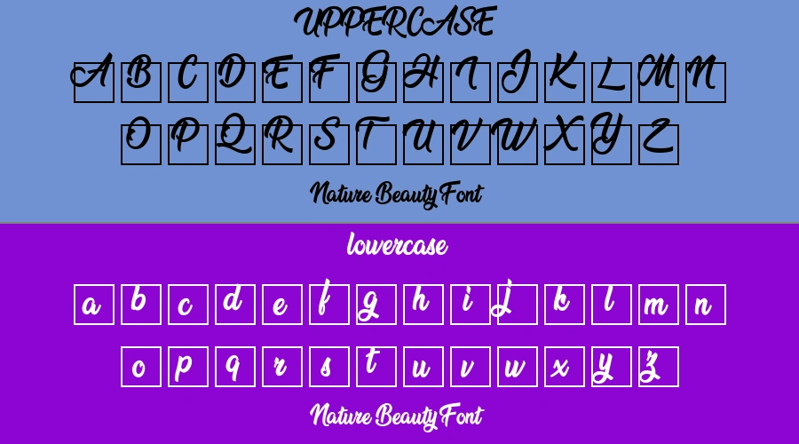 Nature Beauty Font Preview