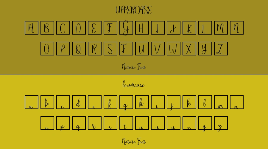 Nature Font Preview