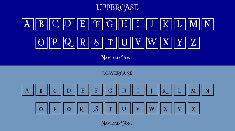 Navidad Font Preview