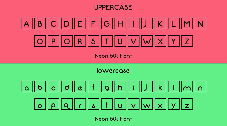 Neon 80s Font Preview