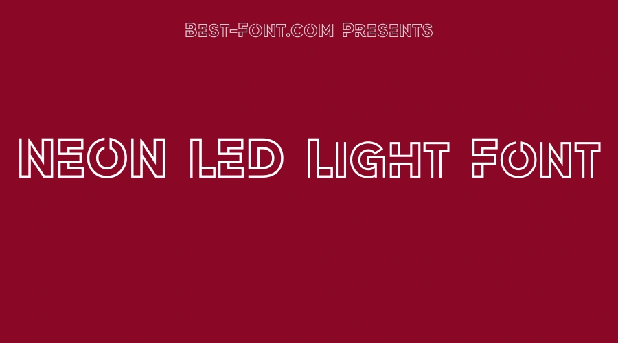 Neon Led Light Font
