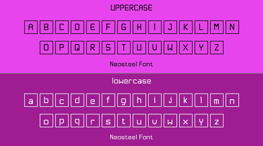 Neosteel Font Preview