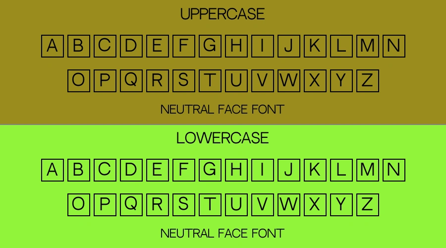 Neutral Face Font Preview