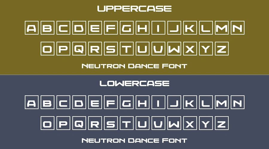 Neutron Dance Font Preview