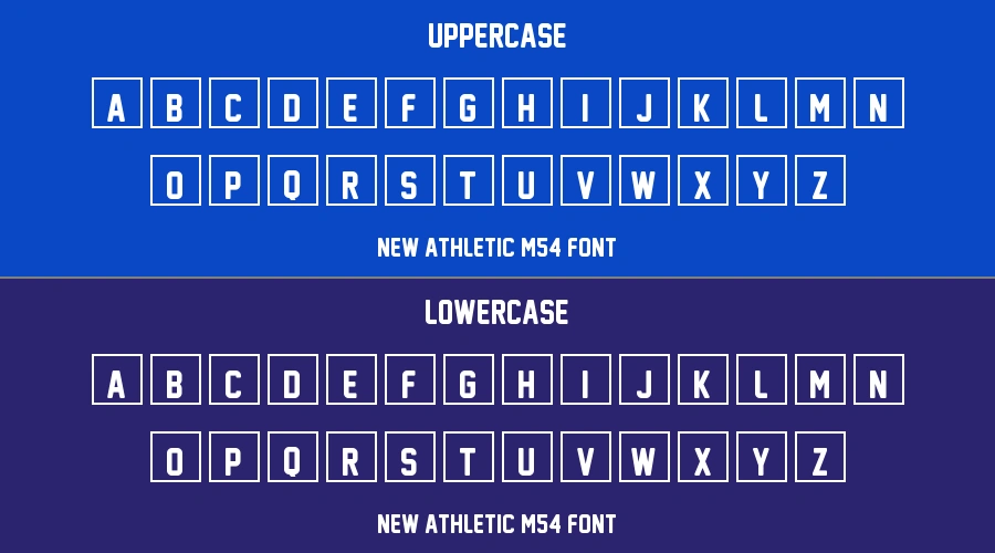 New Athletic M54 Font Preview