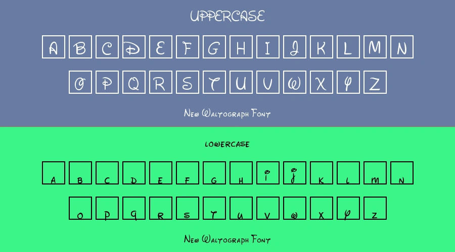 New Waltograph Font Preview