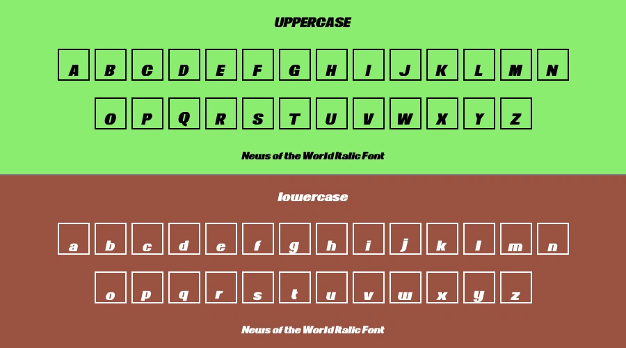 News of the World Italic Font Preview