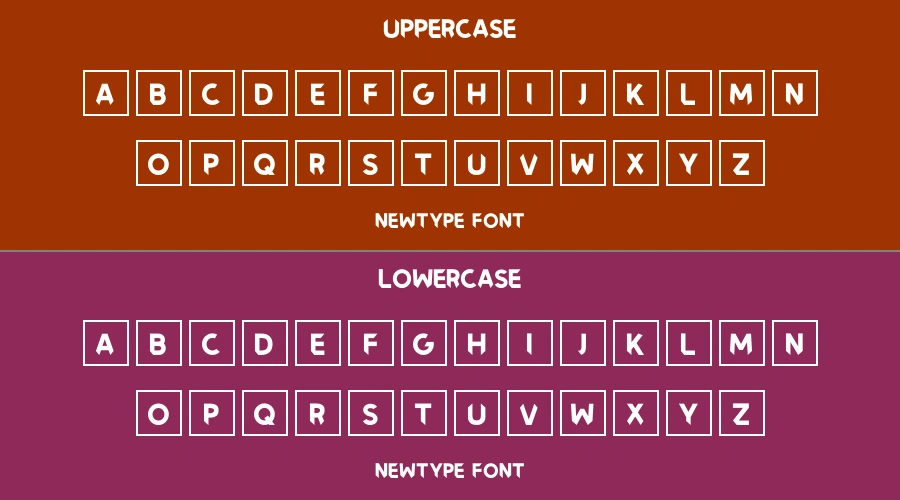 Newtype Font Preview