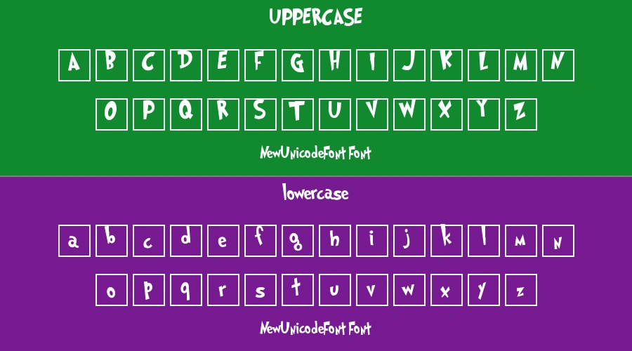 NewUnicodeFont Font Preview