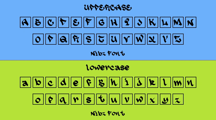 Nibz Font Preview