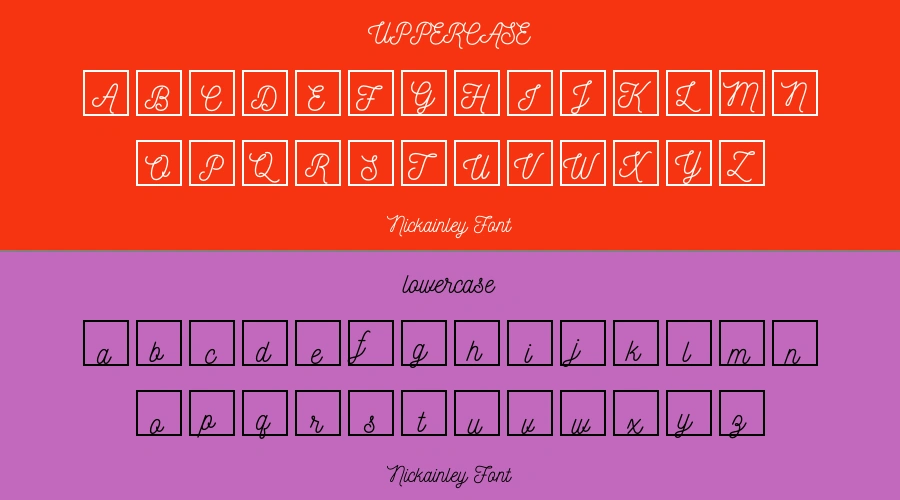 Nickainley Font Preview