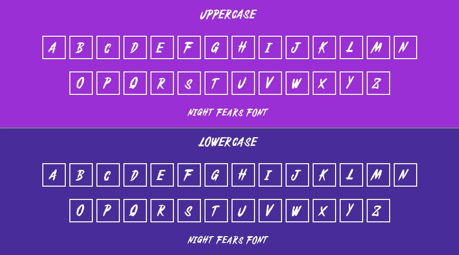 Night Fears Font Preview