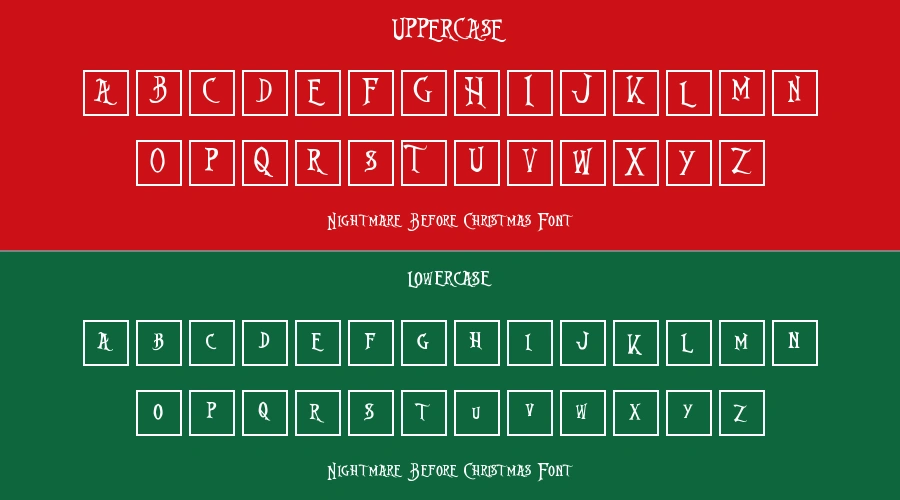 Nightmare Before Christmas Font Preview