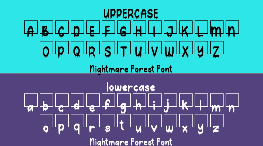 Nightmare Forest Font Preview